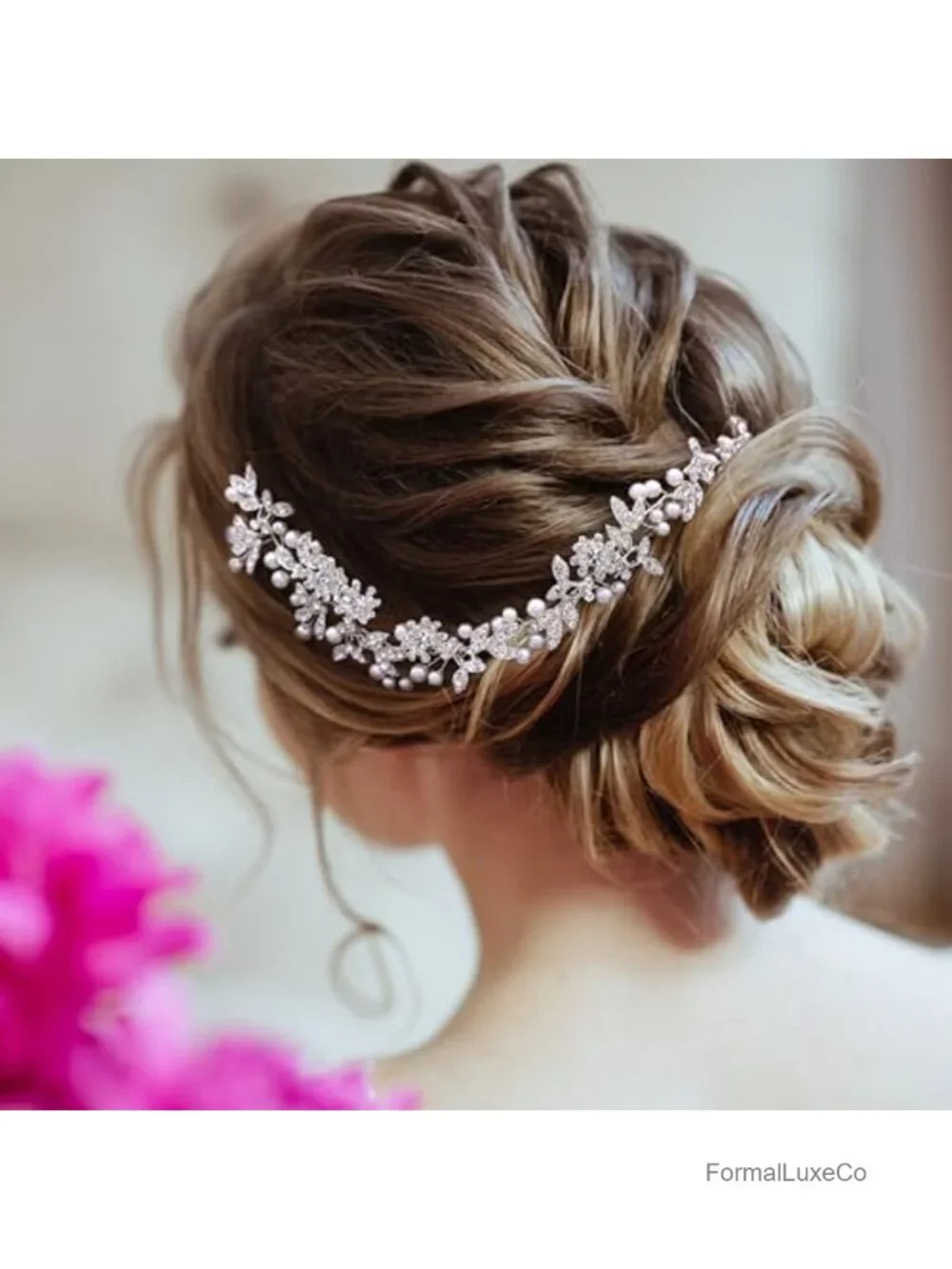 Crystal Pearl Bridal Headbands Hair Vines Wedding Headpieces Bohemian Bride